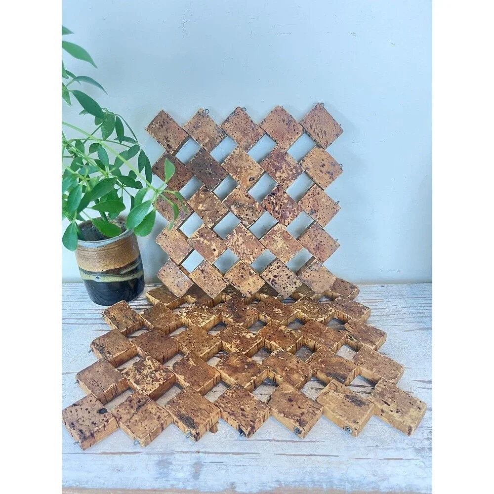 Vintage MCM Ornate Corn Trivets Hot Pan Rest (Set Of 2) Retro Kitchen Home